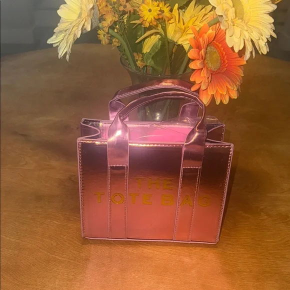 Fashion Metallic Pink Mini Tote Bag - Picture 6 of 13